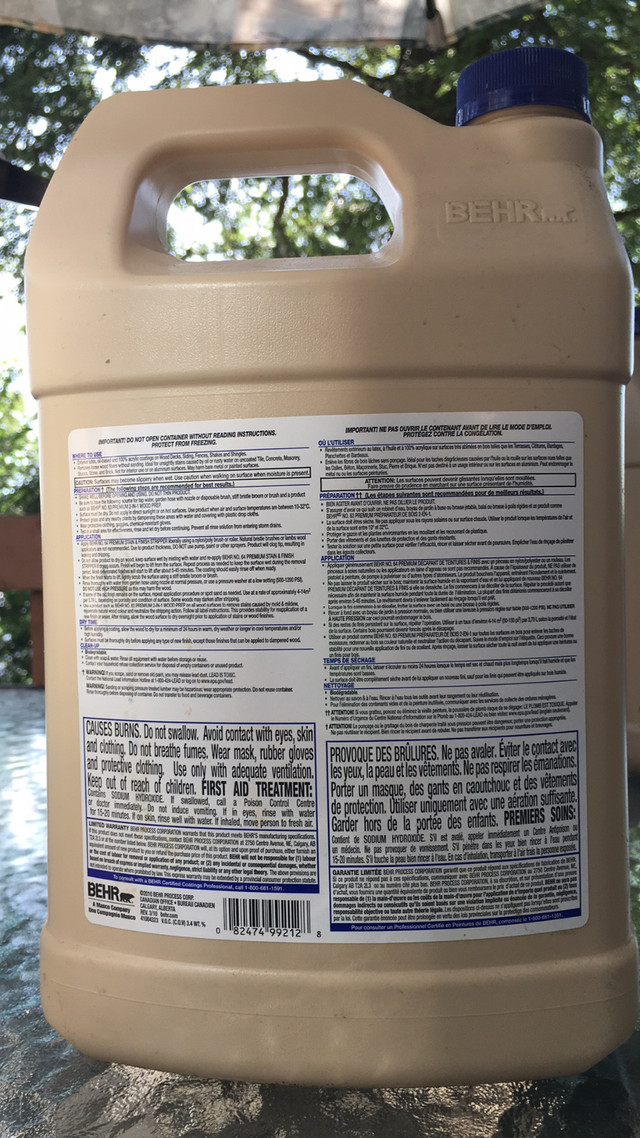 6 Behr Premium stain finish stripper/decapant de teinture & fini dans Terrasses et clôtures  à Longueuil/Rive Sud - Image 2