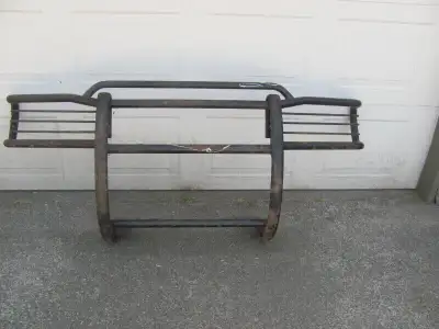 One heavy duty bumper, It wont fit a full size truck. I have discovered it is best to come and look....