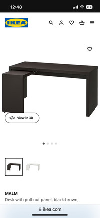 IKEA MALM Desk in black/brown