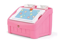 Step2 2-in-1 Pink Toy Box And Art Lid