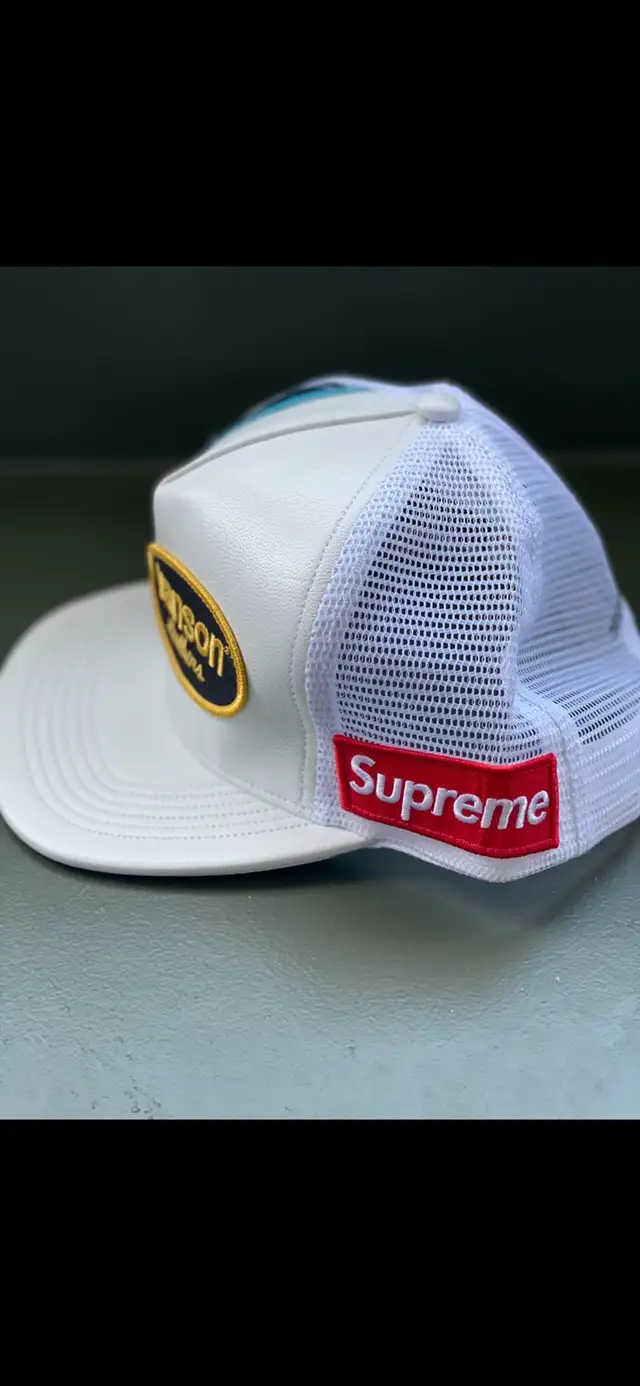 supreme x vanson leathers trucker hat63234988526467121