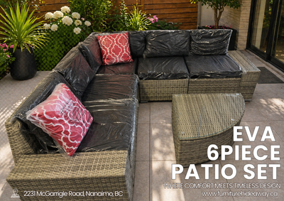 ☀️Modern Outdoor Wicker 6-pc Patio Set with coffee Table☀️, View more