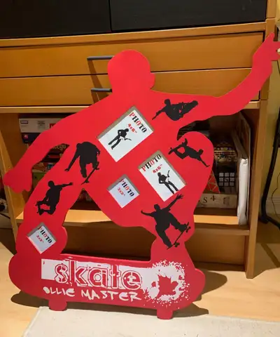 Skateboard Wood Picture Frame, View more