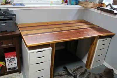 Bed headboard or desk top, View more
