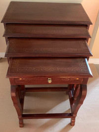 4 Nesting Tables : Excellent Condition : Clean, Smoke Free
