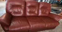 Leather Reclining Couch Sofa ( Moving Sale )