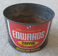 Vintage Edwards Regular Grind One Pound Coffee Tin