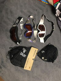 Kids goggles and burton wrist guards and spider fleece