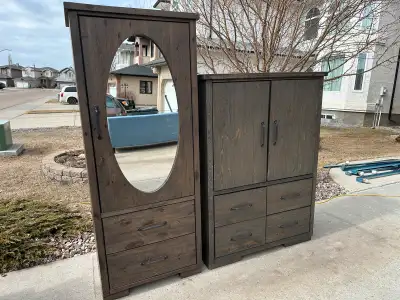 SOLID WOOD wardrobes…VERY GOOD CONDITION…ONLY $800 FOR BOTH, View more