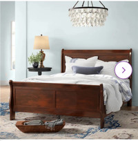 Queen sized sleigh bed frame 