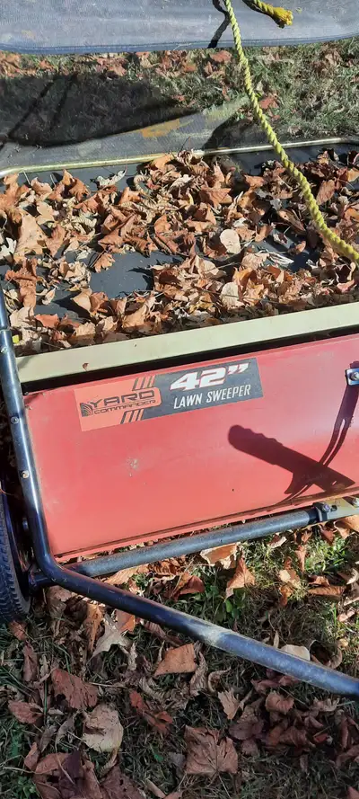 The lawn sweeper is in excellent condition. This efficient tool is designed to help you clear leaves...