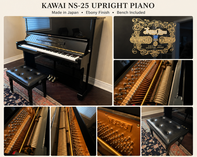 Kawai NS-25 Professional Upright Piano • Made in Japan in Pianos & Keyboards in City of Toronto - Image 7