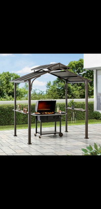 Sunjoy 5' x 8' 2-Tier Steel BBQ Roof Patio