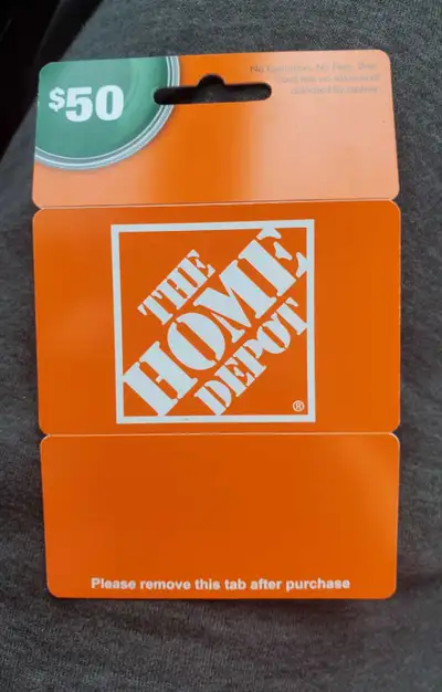 $50 HOME DEPOT card for $40, View more