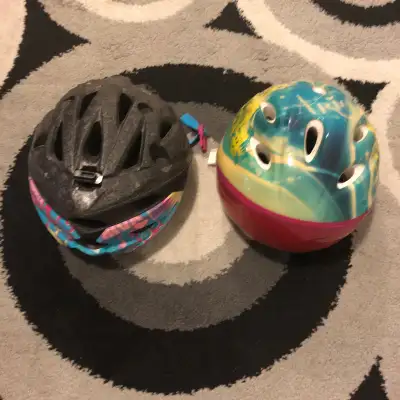 Girls bicycle helmets ages 3-6 years old for sale. , View more