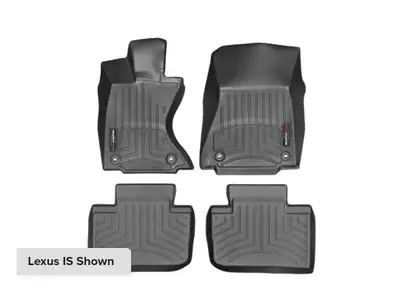 These WeatherTech floor liners are custom-fit for a 2016-2021 Lexus IS, offering superior protection...