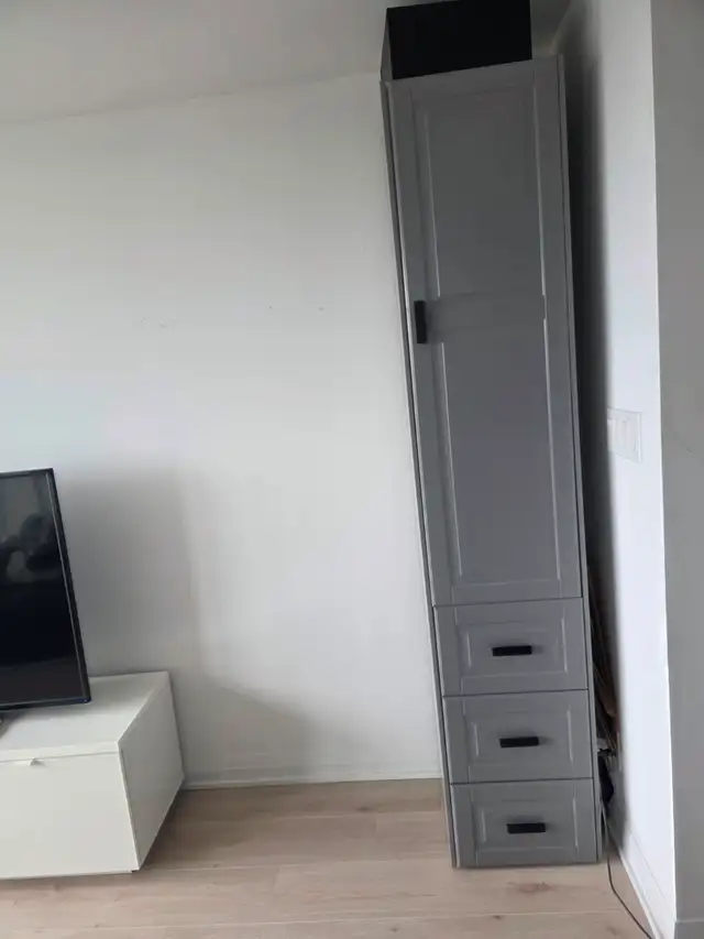 Custom made Tall Grey storange Cabinet / Pantry - 3 Drawers in Dressers & Wardrobes in City of Toronto - Image 2