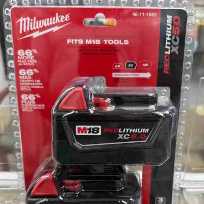 I'm selling a brand new Milwaukee M18 RedLithium XC5.0 battery, designed to fit all M18 tools, offer...