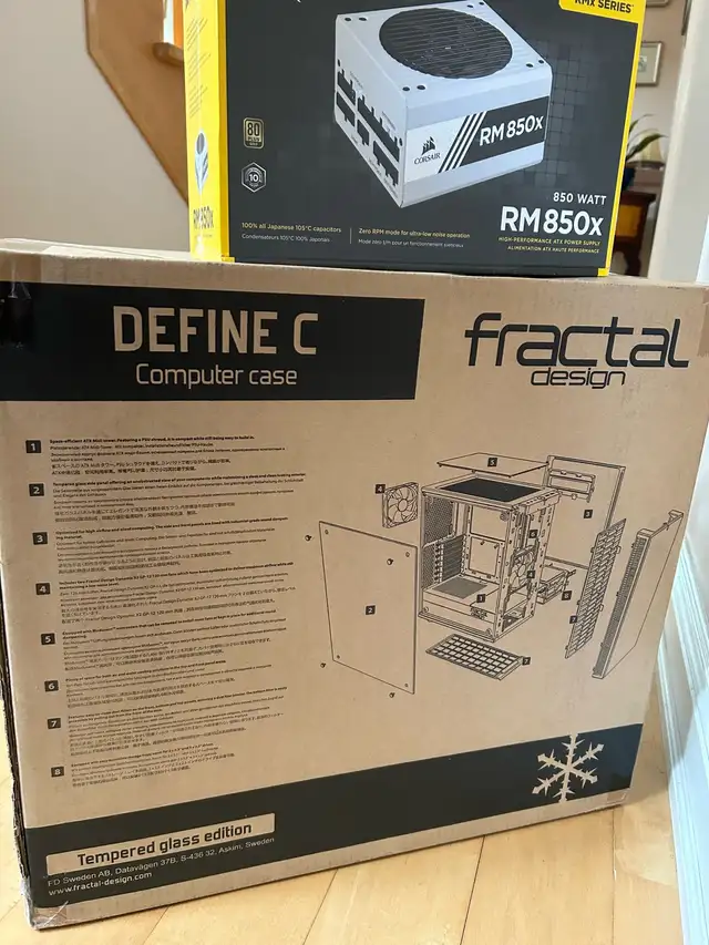 Computer case and Power supply Corsair RM850 x in System Components in City of Toronto - Image 3