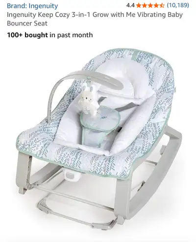 Ingenuity Keep Cozy 3-in-1 Baby Bouncer, View more