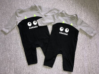 Matching baby pj sleepers, costume, 0-3 months 