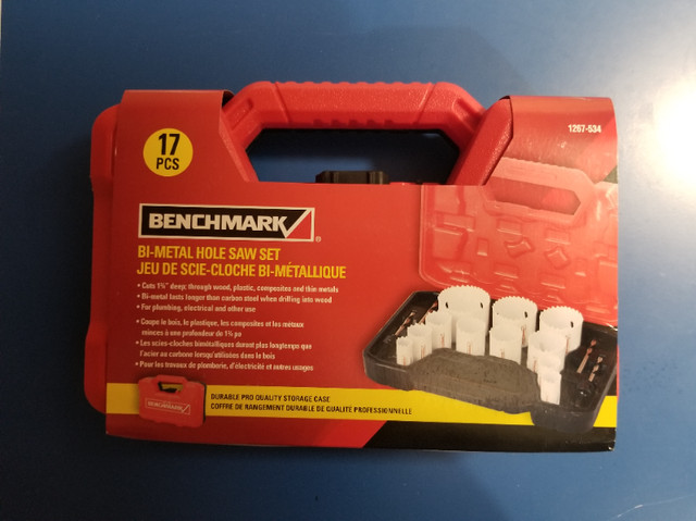 Benchmark  bi-metal hole saw set 17 pcs, new in not opened box in Power Tools in Markham / York Region