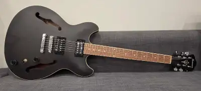 Ibanez - AS ARTCORE TRANSLUCENT BLACK ( AS53TKF ) Like new. couple buckle rash Pro set up with new s...