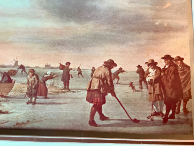 Adriaen Van De Velde’s 1668 Print of  Ptg “Golfers on the Ice” dans Art et objets de collection  à Belleville - Image 4