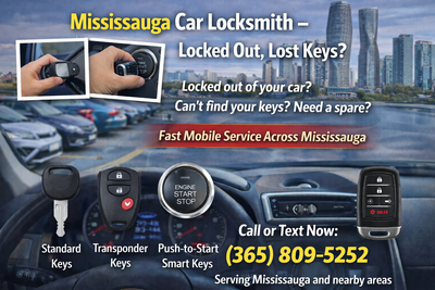 Mississauga Car Locksmith – Lost Car Keys? Fast Mobile Service Being stranded without access to your...