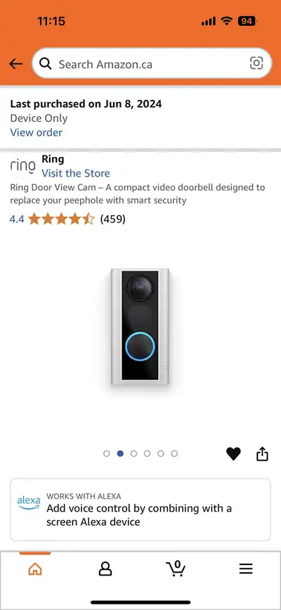 Ring Peephole Camera, View more