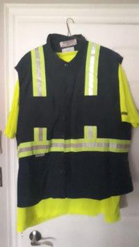 2XL Navy Safety Work Wear with Yellow  Blaklader T Shirt