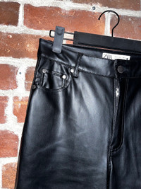 Zara pants faux leather blackWorn a few times only Size US 4