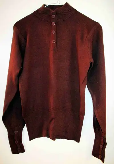 Women’s Brown Simon Chang Wool Mock Turtleneck Size Small  4 But, View more