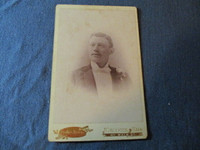 WEDDING B/W CABINET PHOTO-1890-1920-YOUNG MAN-GROOM-WORCESTER