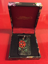 RARE COLLECTIBLE ORIGINAL “ROSE TATTOO” ED HARDY NECKLACE