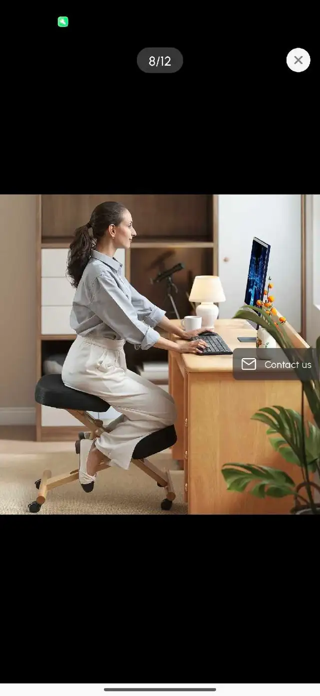 Ergonomic Kneeling Chair, Posture Chair with Rubberwood Frame in Chairs & Recliners in Markham / York Region - Image 10