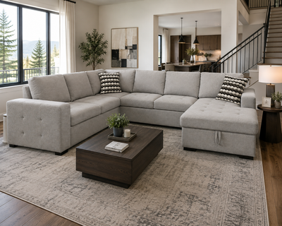 ️ Spacious U-Shape Sectional Sofa with Storage –, View more
