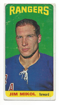 1964-65 Topps Hockey #36 Jim Mikol Rookie Card New York Rangers