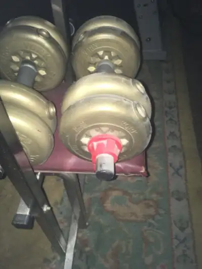 WEIGHT BENCH. Weights and Bars., View more