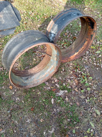 Two Stacking Truck Rims for Fire Pit