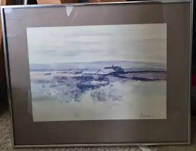 Very nice signed water color painting, View more
