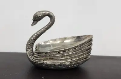 Swan Silver Plated Candy Dish