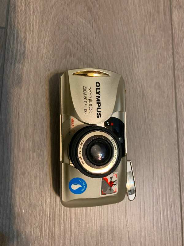 Camera OLYMPUS Stylus Epic ZOOM 80 DELUXE uses 35mm film in Cameras & Camcorders in Cambridge - Image 2