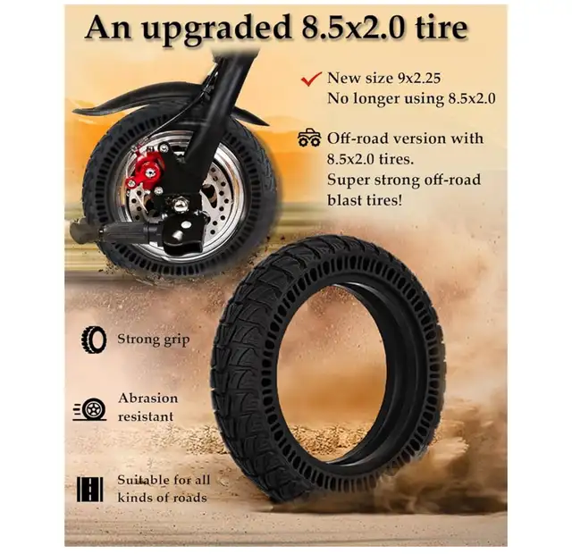 Solid Tire 8.5x2.125 (54/75-6.1) -proof Anti-slip Tubeless Tyre in Tires & Rims in Edmonton - Image 5