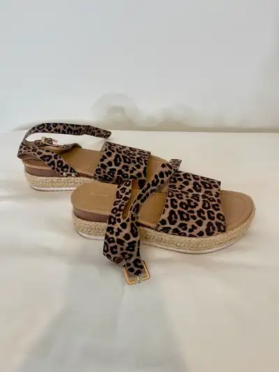 Leopard print Espadrille sandals, View more