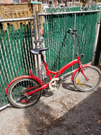 Vélo pliant Easy Cruiser vintage couleur rouge