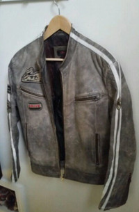 Leather Driving Jacket Size Medium 