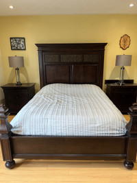 Queen Master Bedroom Set - Bedframe, 2 Nightstands, 2 Dressers