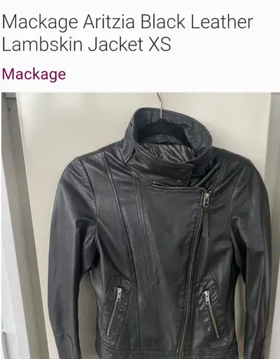 Jacket en cuir pour femme xs., View more