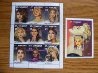 FS: 1991 "Madonna" Stamp Sheets Set